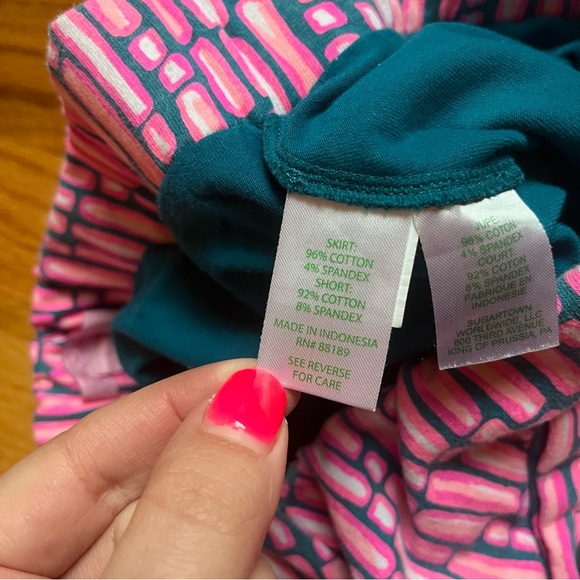 Lilly Pulitzer skort Madison mandevilla pink slathouse stripe size small - Picture 6 of 6